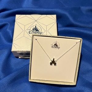 Disney Parks Silver Castle Necklace